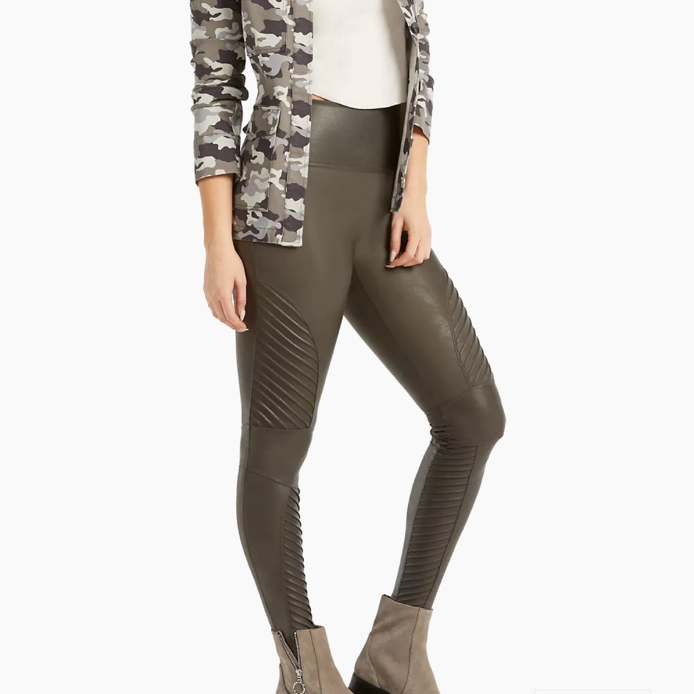 Spanx Faux Leather Moto Leggings